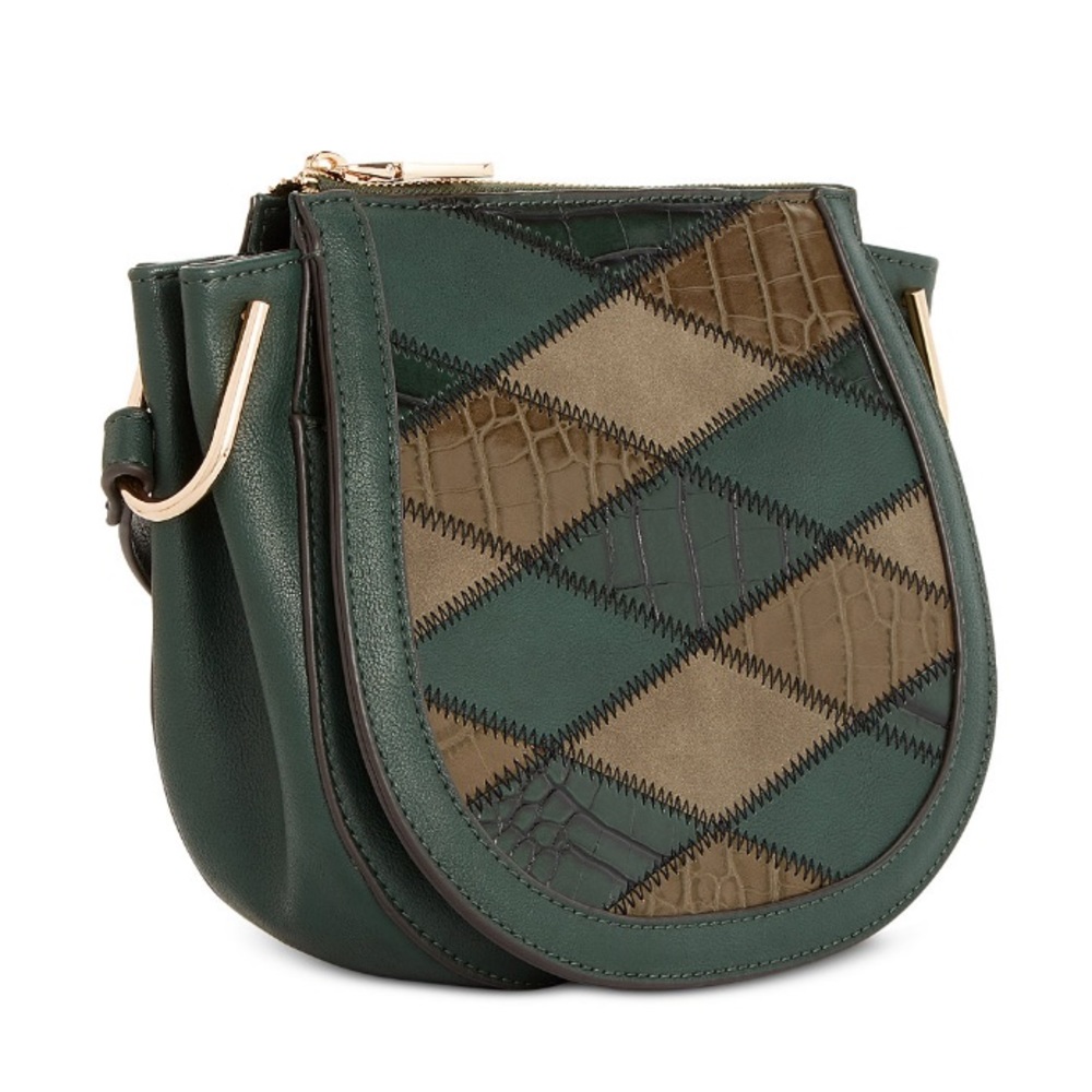 INC Crossbody Bag Rilie Patchwork Saddle - Picture 3 of 6